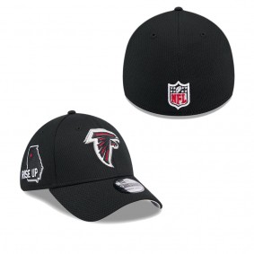 Men's Atlanta Falcons Black 2024 NFL Draft 39THIRTY Flex Hat