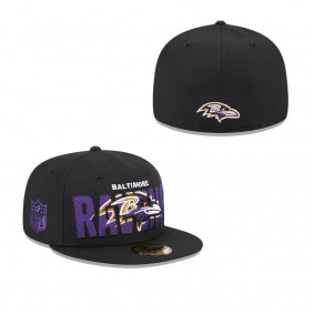 Men's Baltimore Ravens Black 2023 NFL Draft 59FIFTY Fitted Hat