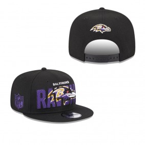 Men's Baltimore Ravens Black 2023 NFL Draft 9FIFTY Snapback Adjustable Hat