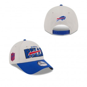 Men's Buffalo Bills Stone Royal 2023 NFL Draft 9FORTY Adjustable Hat