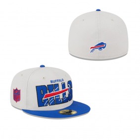 Men's Buffalo Bills Stone Royal 2023 NFL Draft On Stage 59FIFTY Fitted Hat