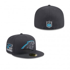 Men's Carolina Panthers Graphite Official 2024 NFL Draft On Stage 59FIFTY Fitted Hat