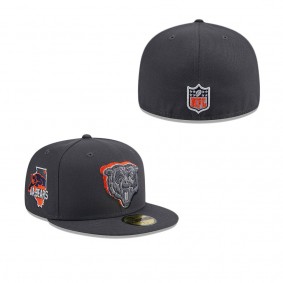 Men's Chicago Bears Graphite Official 2024 NFL Draft On Stage 59FIFTY Fitted Hat