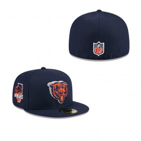 Men's Chicago Bears Navy 2024 NFL Draft 59FIFTY Fitted Hat