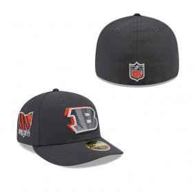 Men's Cincinnati Bengals Graphite 2024 NFL Draft Low Profile 59FIFTY Fitted Hat