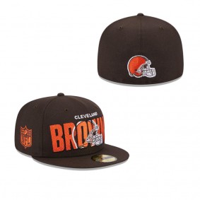 Men's Cleveland Browns Brown 2023 NFL Draft 59FIFTY Fitted Hat