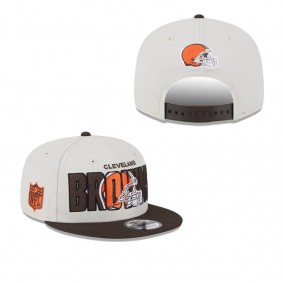 Men's Cleveland Browns Stone Brown 2023 NFL Draft 9FIFTY Snapback Adjustable Hat