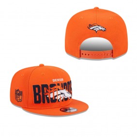 Men's Denver Broncos Orange 2023 NFL Draft 9FIFTY Snapback Adjustable Hat