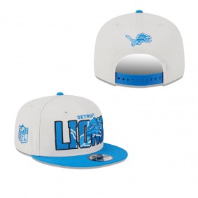 Men's Detroit Lions Stone Blue 2023 NFL Draft 9FIFTY Snapback Adjustable Hat