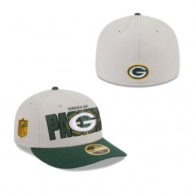 Men's Green Bay Packers Stone Green 2023 NFL Draft Low Profile 59FIFTY Fitted Hat