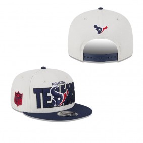 Men's Houston Texans Stone Navy 2023 NFL Draft 9FIFTY Snapback Adjustable Hat