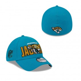 Men's Jacksonville Jaguars Teal 2023 NFL Draft 39THIRTY Flex Hat