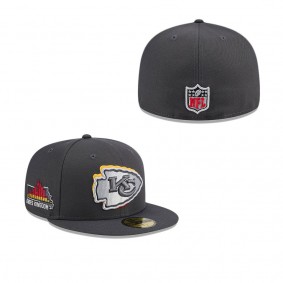 Men's Kansas City Chiefs Graphite Official 2024 NFL Draft On Stage 59FIFTY Fitted Hat