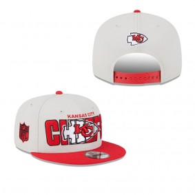 Men's Kansas City Chiefs Stone Red 2023 NFL Draft 9FIFTY Snapback Adjustable Hat