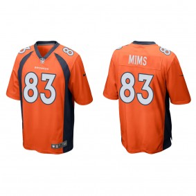 Marvin Mims Orange 2023 NFL Draft Game Jersey