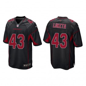 Men's Arizona Cardinals Jesse Luketa Black 2022 NFL Draft 2nd Alternate Game Jersey
