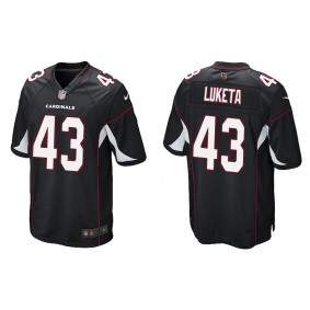 Men's Arizona Cardinals Jesse Luketa Black 2022 NFL Draft Alternate Game Jersey