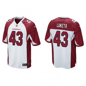 Men's Arizona Cardinals Jesse Luketa White 2022 NFL Draft Game Jersey