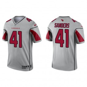 Men's Arizona Cardinals Myjai Sanders Silver 2022 NFL Draft Inverted Legend Jersey