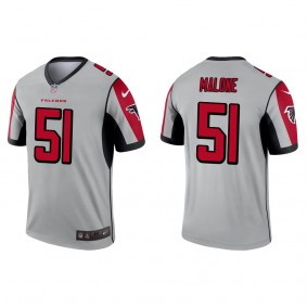 Men's Atlanta Falcons DeAngelo Malone Silver 2022 NFL Draft Inverted Legend Jersey