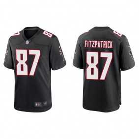 Men's Atlanta Falcons John FitzPatrick Black 2022 NFL Draft Throwback Game Jersey
