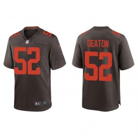 Men's Cleveland Browns Dawson Deaton Brown 2022 NFL Draft Alternate Game Jersey