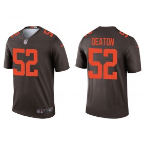 Men's Cleveland Browns Dawson Deaton Brown 2022 NFL Draft Alternate Legend Jersey