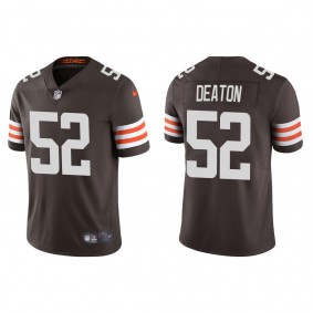 Men's Cleveland Browns Dawson Deaton Brown 2022 NFL Draft Vapor Limited Jersey