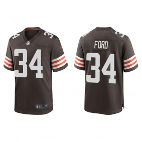 Men's Cleveland Browns Jerome Ford Brown 2022 NFL Draft Game Jersey