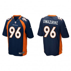Men's Denver Broncos Eyioma Uwazurike Navy 2022 NFL Draft Game Jersey