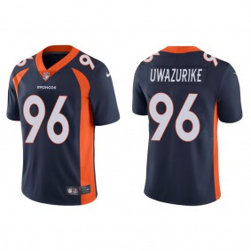 Men's Denver Broncos Eyioma Uwazurike Navy 2022 NFL Draft Vapor Limited Jersey
