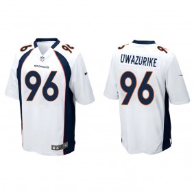 Men's Denver Broncos Eyioma Uwazurike White 2022 NFL Draft Game Jersey