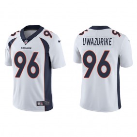 Men's Denver Broncos Eyioma Uwazurike White 2022 NFL Draft Vapor Limited Jersey