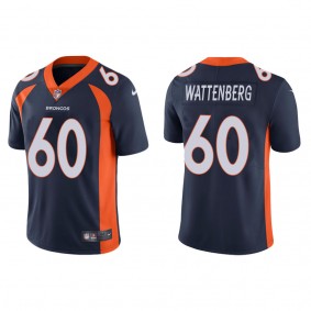 Men's Denver Broncos Luke Wattenberg Navy 2022 NFL Draft Vapor Limited Jersey