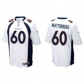 Men's Denver Broncos Luke Wattenberg White 2022 NFL Draft Game Jersey