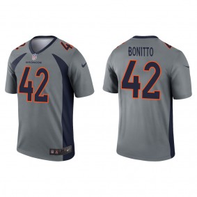 Men's Denver Broncos Nik Bonitto Gray 2022 NFL Draft Inverted Legend Jersey