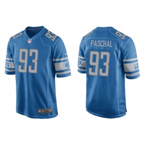 Men's Detroit Lions Josh Paschal Blue 2022 NFL Draft Game Jersey