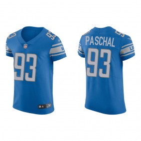 Men's Detroit Lions Josh Paschal Blue 2022 NFL Draft Vapor Elite Jersey