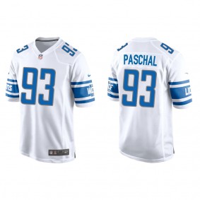 Men's Detroit Lions Josh Paschal White 2022 NFL Draft Game Jersey