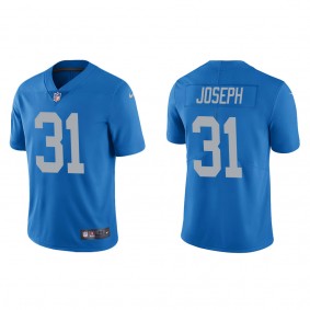 Men's Detroit Lions Kerby Joseph Blue 2022 NFL Draft Vapor Limited Jersey