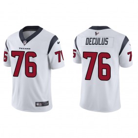 Men's Houston Texans Austin Deculus White 2022 NFL Draft Vapor Limited Jersey
