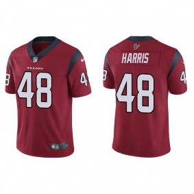 Men's Houston Texans Christian Harris Red 2022 NFL Draft Vapor Limited Jersey