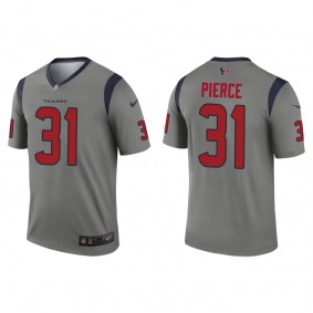 Men's Houston Texans Dameon Pierce Gray 2022 NFL Draft Inverted Legend Jersey