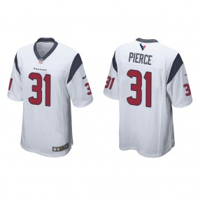 Men's Houston Texans Dameon Pierce White 2022 NFL Draft Game Jersey