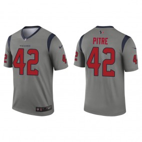 Men's Houston Texans Jalen Pitre Gray 2022 NFL Draft Inverted Legend Jersey