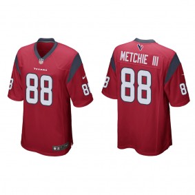 Men's Houston Texans John Metchie III Red 2022 NFL Draft Game Jersey