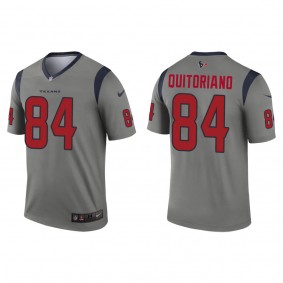 Men's Houston Texans Teagan Quitoriano Gray 2022 NFL Draft Inverted Legend Jersey