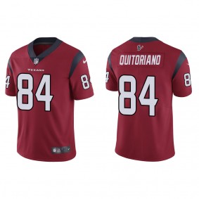 Men's Houston Texans Teagan Quitoriano Red 2022 NFL Draft Vapor Limited Jersey