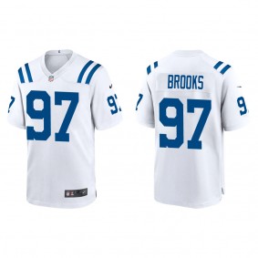 Men's Indianapolis Colts Curtis Brooks White 2022 NFL Draft Game Jersey