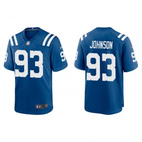 Men's Indianapolis Colts Eric Johnson Royal 2022 NFL Draft Game Jersey
